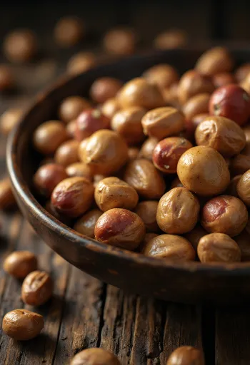 Kuivattuja Bambara-pavun siemeniä, yksityiskohtainen tekstuuri ja luonnolliset värit