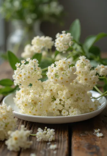 Tuore seljankukkaterttu valkoisella lautasella, valmiina käyttöön