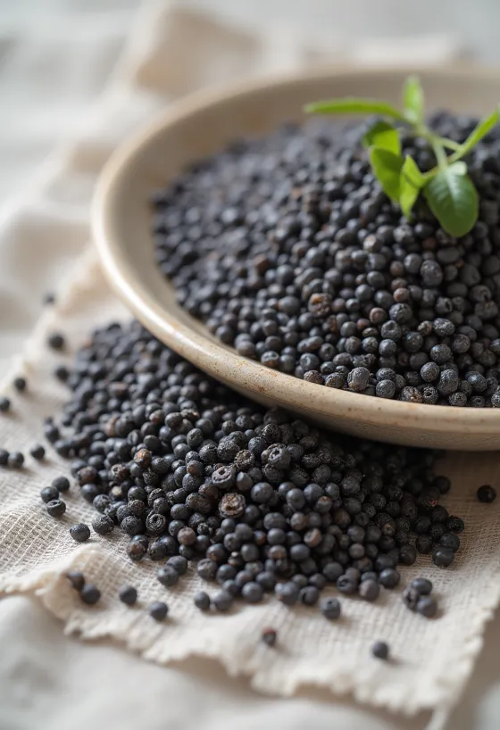 Mustia chiasiemeniä lähikuvassa valkoisella taustalla