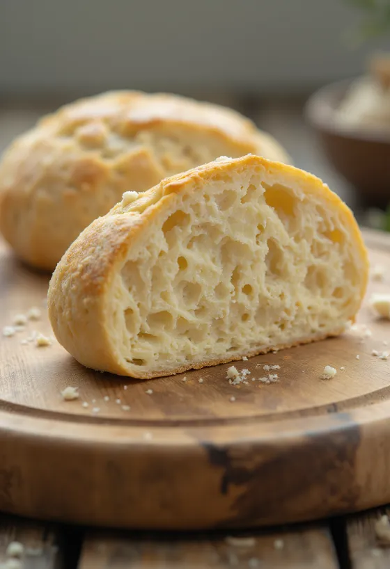 Tuoretta ja kuivattua hiivaa pienessä kulhossa ja leikkuulaudalla, vaalealla taustalla