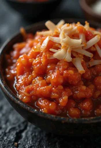 Raakoja kimchin aineksia puupinnalla: kiinankaali, gochugaru, valkosipuli, inkivääri, kevätsipuli, riisitahna, retikka ja porkkana