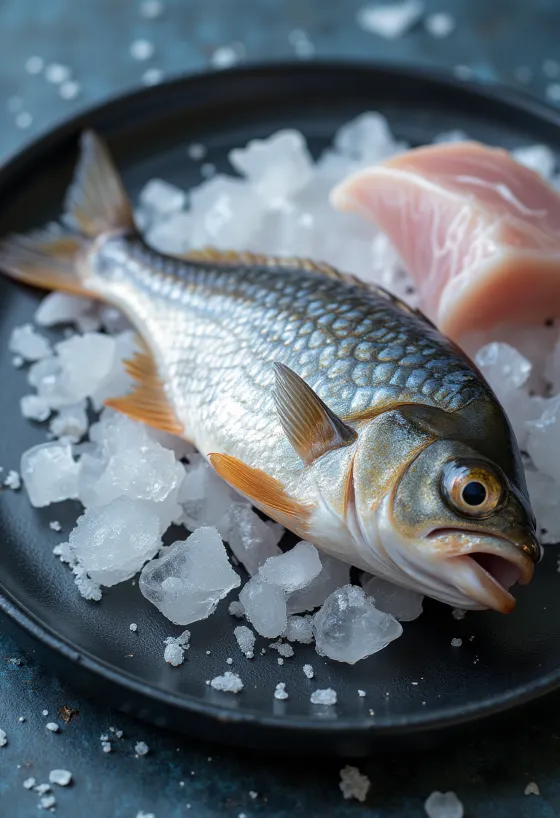 Tuore napsijafilee (snapper) leikkuulaudalla