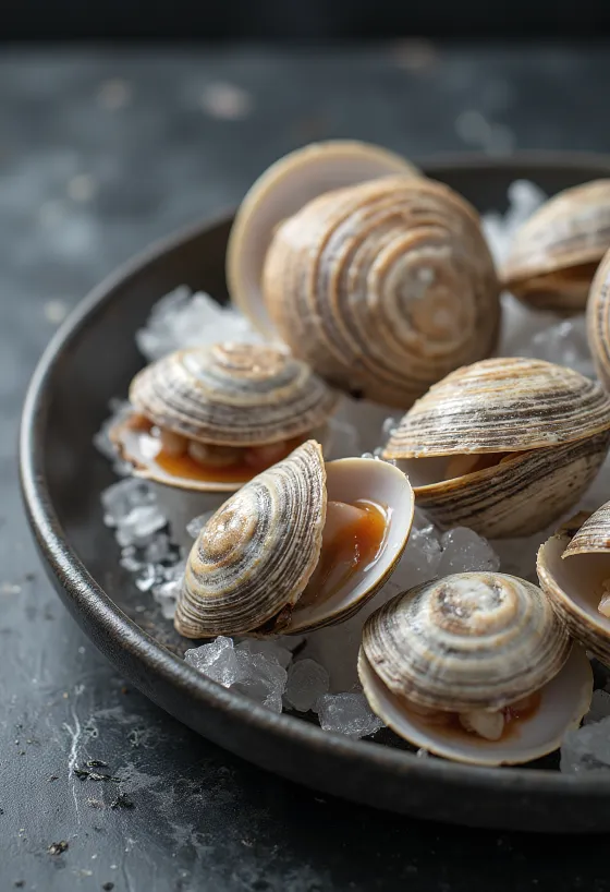 Tuoreita Cherrystone-simpukoita