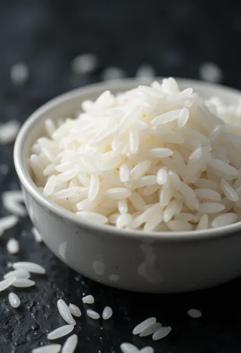 Höyryävää jasmiiniriisiä kulhossa