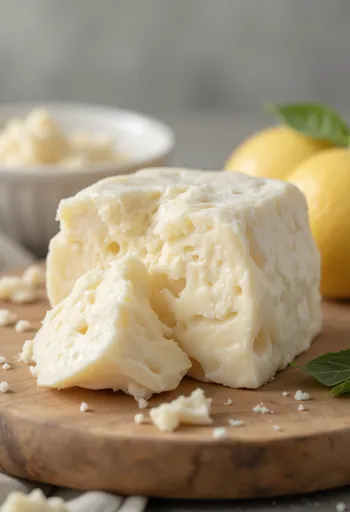 Murumaista orda-herajuustoa puuvadilla, vaalea, luonnonvalo