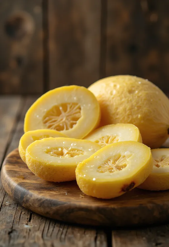 Viipaloituja keittobanaaneja (plantain) kypsänä ja raakana leikkuulaudalla