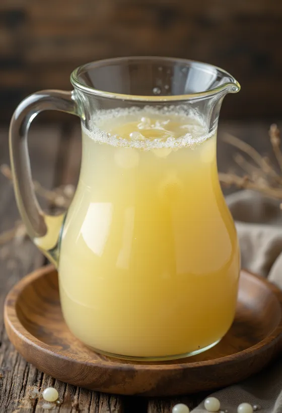 Hapan heraa lasikulhossa rustiikkisella keittiötasolla