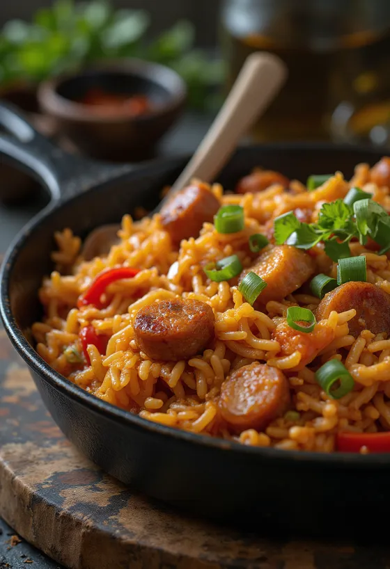Jambalaya kanalla, täyteläisiä makuja ja värikkäitä aineksia