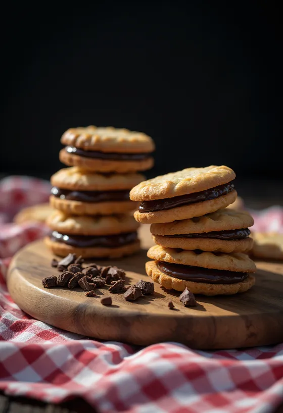 Hunaja-suklaalinzer-leivonnainen tarjoiltuna