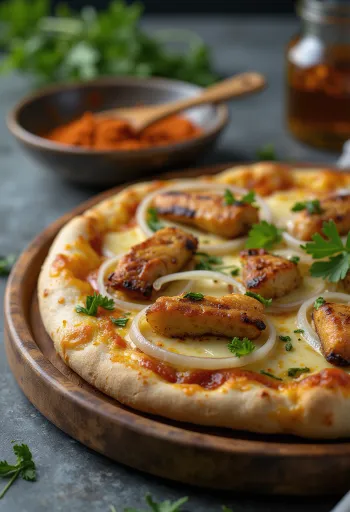 Pizza Ghanaian Style tarjoiltuna