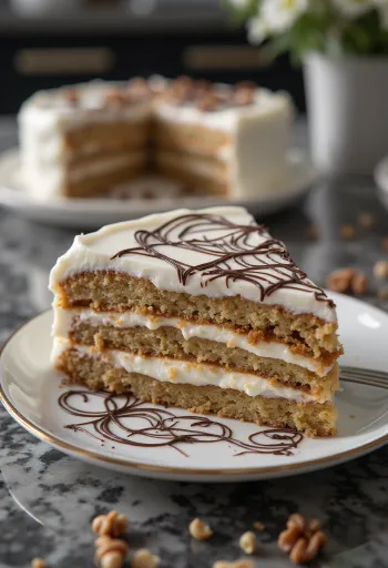 Esterházy-kakku tarjoiltuna