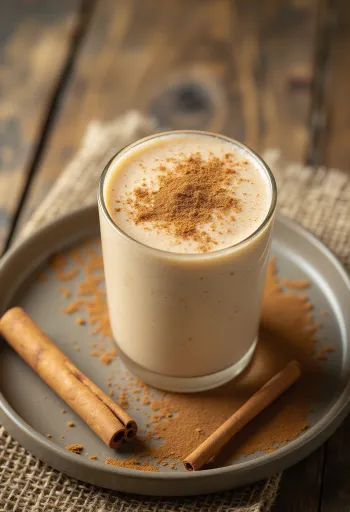 Kaneli-inkivääri smoothie lasissa