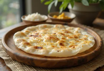 Roti kookosmaidolla, tuore ja pehmeä intialainen leipä