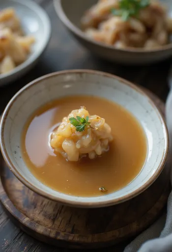 Misokastike tarjoiltuna grillattujen vihannesten kera