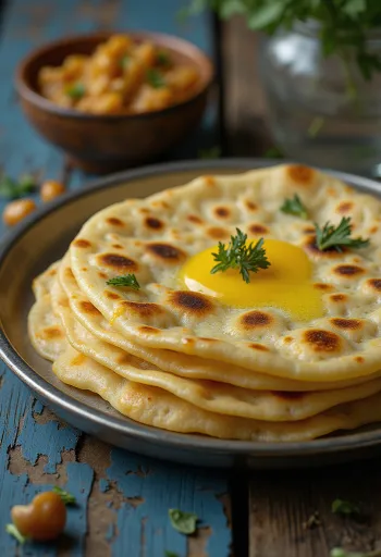 Roti tarjoiltuna voin kera