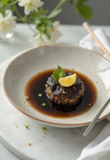 Ponzu-kastike tarjoiltuna sashimin kera