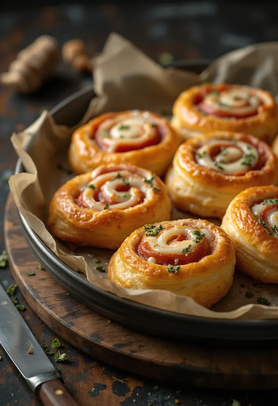 Uunituore pizzakierre sulaneella juustolla ja tomaattikastikkeella täytettynä, lautasella.