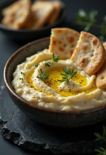 Munakoisotahna pitaleivällä ja tuoreella persiljalla