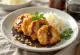 Aubergine katsu, rapea paneroitu munakoiso tonkatsu-kastikkeella