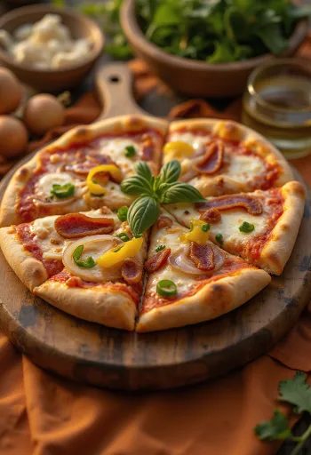 Vastapaistettu maalaistyylinen pizza