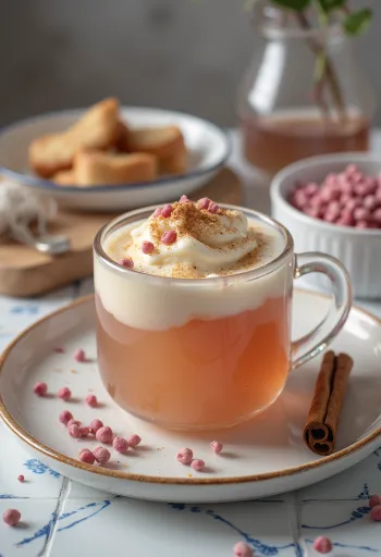 Roseepippurisiideri lasissa tarjoiltuna