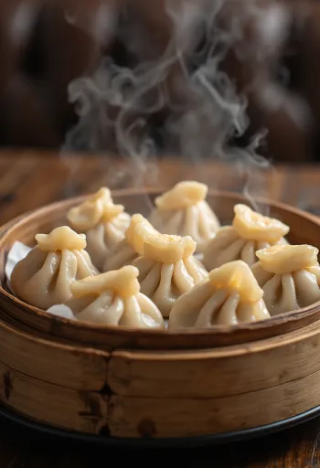 Dim sum porsaanlihalla tarjoiltuna