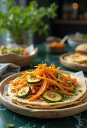 Chapati kasviksilla, vastapaistettuna, tarjoiltuna