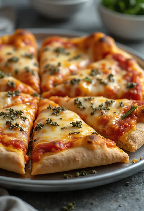 St. Louis Style Pizza ohuella taikinalla ja Provel-juustolla