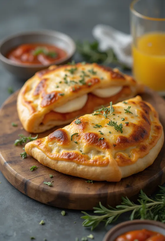 Tuoreeltaan paistettu inkivääricalzone