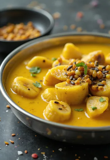 Vazhaithandu Kootu tarjoiltuna, rikkaat maut ja tuoretta korianteria