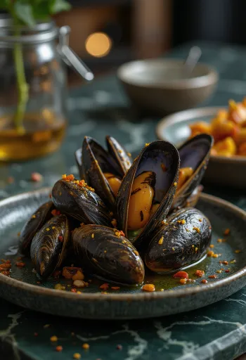 Tulinen etikkasimpukka lasipurkissa