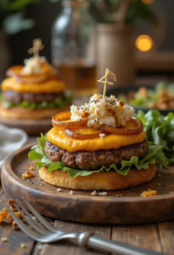 Kurpitsahampurilainen tarjoiltuna