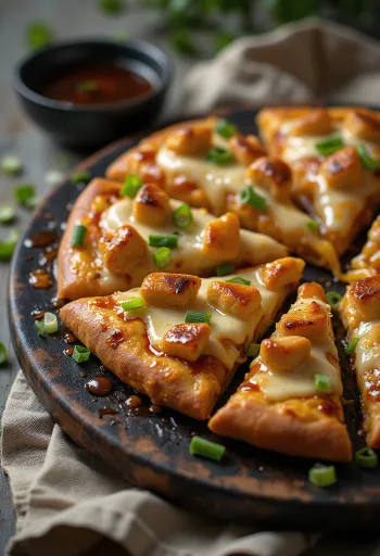Teriyaki chicken pizza grillatulla kanalla ja seesaminsiemenillä