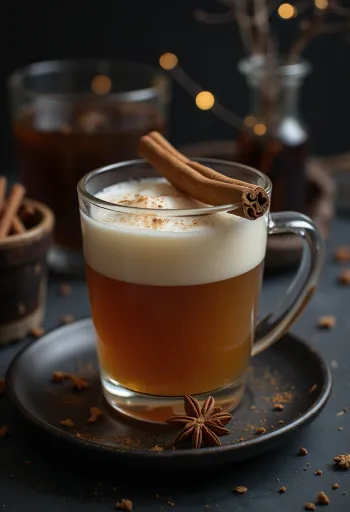 Tammitynnyrissä kypsytetty siideri lasissa tarjoiltuna