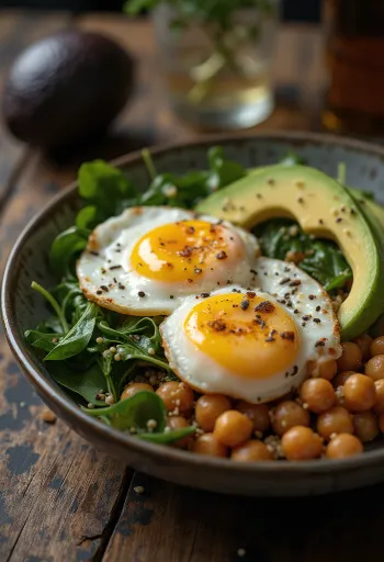 Runsas Buddha-kulho grillatulla munakoisolla ja kikherneillä