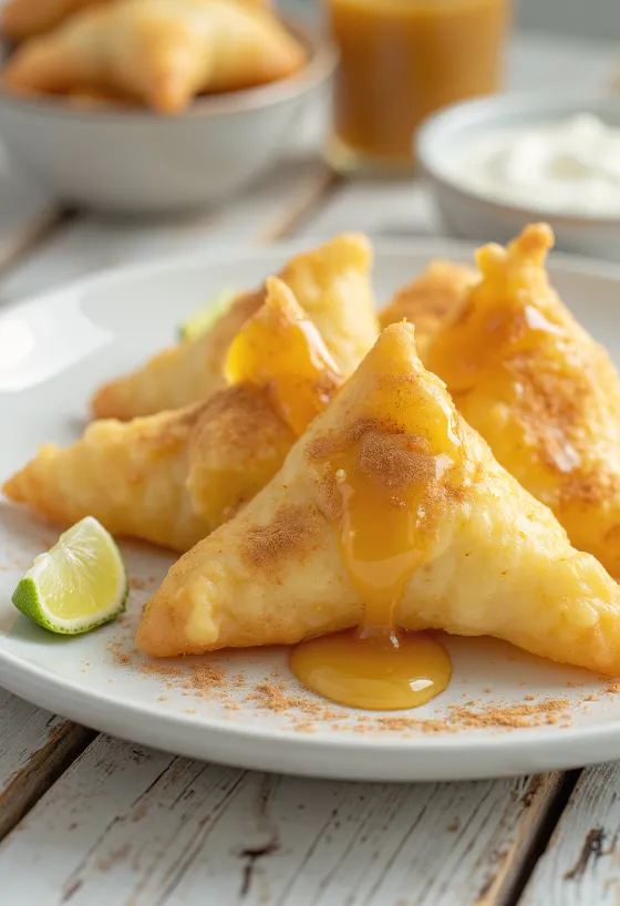 New Mexico Sopaipilla hunajalla ja limettimehulla