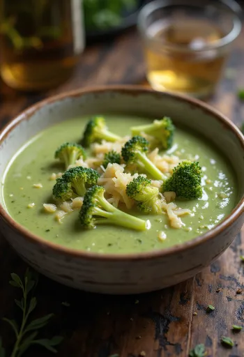 Tarjoiltu savujuusto-parsakaalisosekeitto