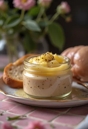 Kananmaksapasteija kermaisella koostumuksella, tuoreilla yrteillä ja rapealla paahtoleivällä tarjoiltuna