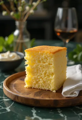 Klassinen sokerikakkupohja tarjoiltuna