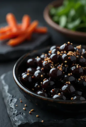 Kongjaban, korealaista soijaruokaa seesaminsiemenillä ja chilihiutaleilla