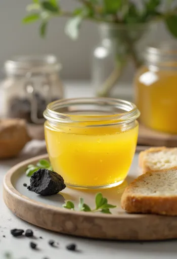 Savustettu ghee purkissa, tuoreena valmistettuna