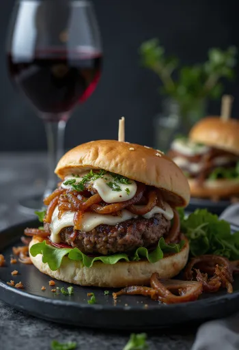 Tarjoiltu punaviiniburgeri
