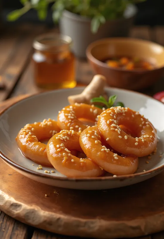 Lạp xưởng hunajalla tarjoiltuna
