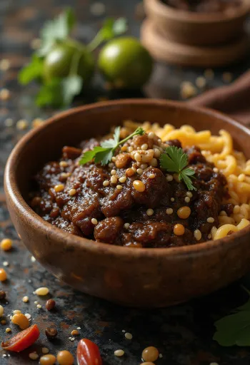 Mole poblano tarjoiltuna kanan ja riisin kanssa