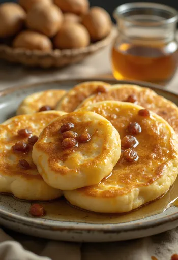 Chebab emiraattilainen pannukakku tarjoiltuna