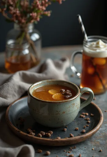 Katajanmarjainen siideri lasissa tarjoiltuna