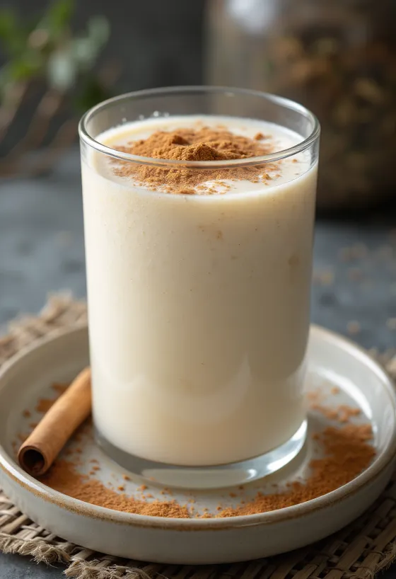 Kaneli-vaniljasmoothie lasissa
