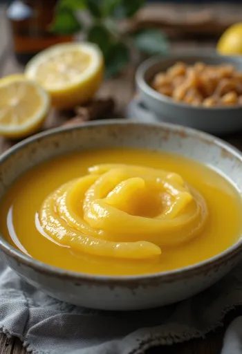 Hunaja-sitruunakastike tarjoiltuna