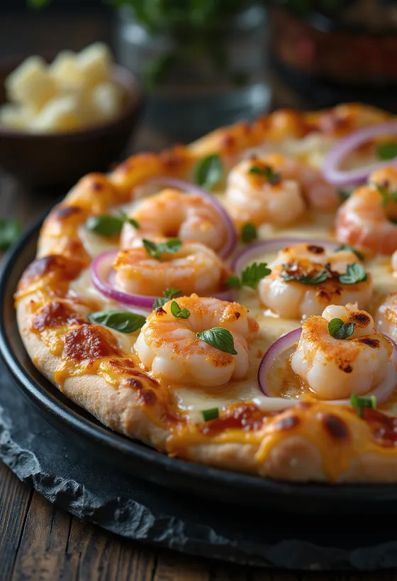 Ruotsalaistyylinen pizza katkaravuilla
