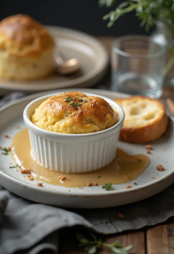 Gâteau de foie tarjoiltuna paahtoleivän ja salaatin kera